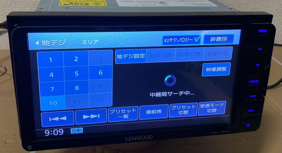 KENWOOD MDV-L505W フルセグ地デジ Bluetooth CD/DVD メモリーナビ GPS【動作確認済み】2018年製 ワイドの画像5