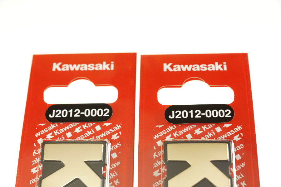 カワサキ純正部品 Kawasaki タンクエンブレム 左右セット ゴールド L J2012-0002 送料込 01-0144 の画像2