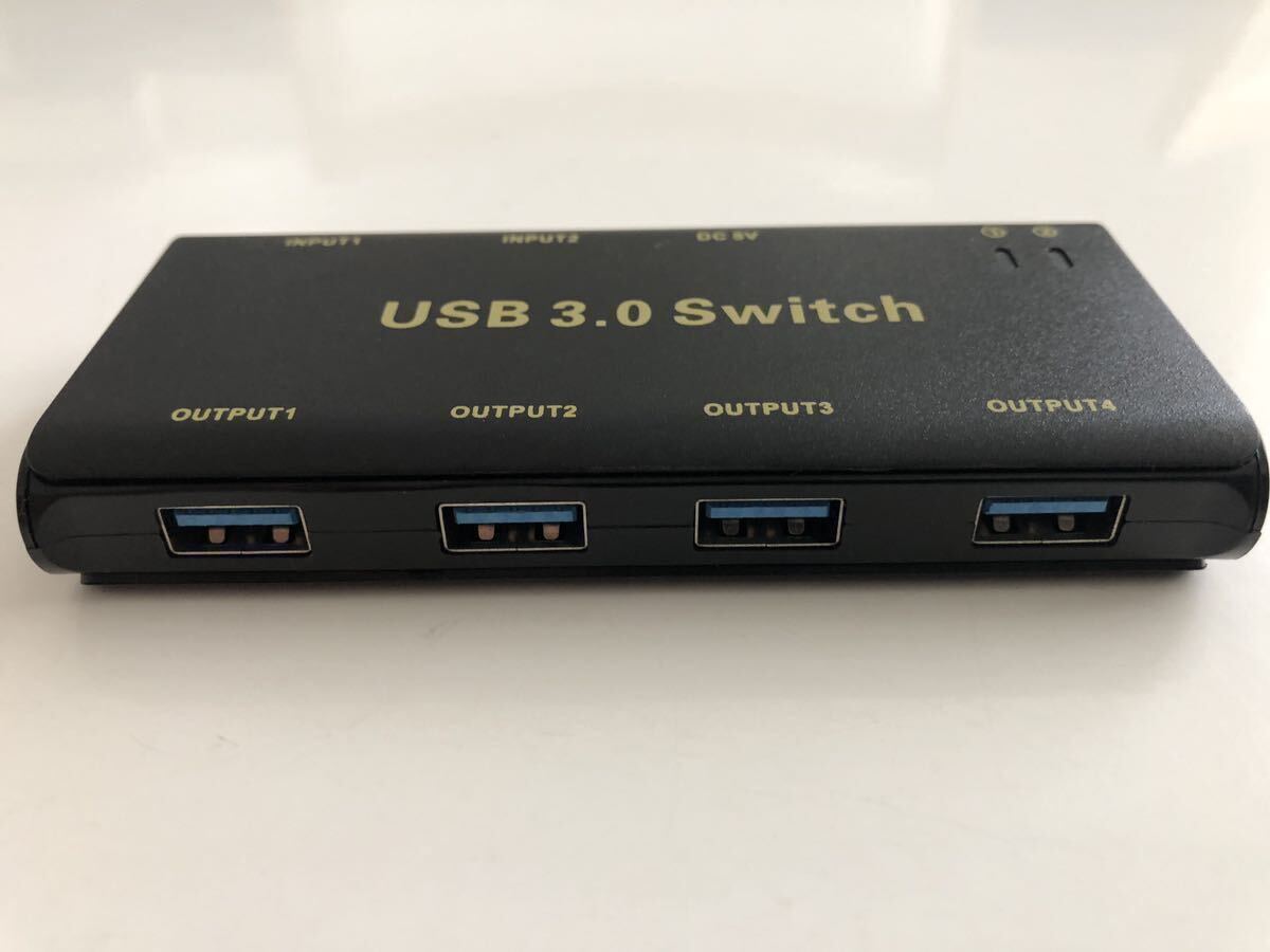 ☆ 超良品 USB切替器 ABLEWE USB3.0 PC2台用 4USBポート 自動/手動切替器 USBケーブル×2 （1.0m）付き ☆_画像2