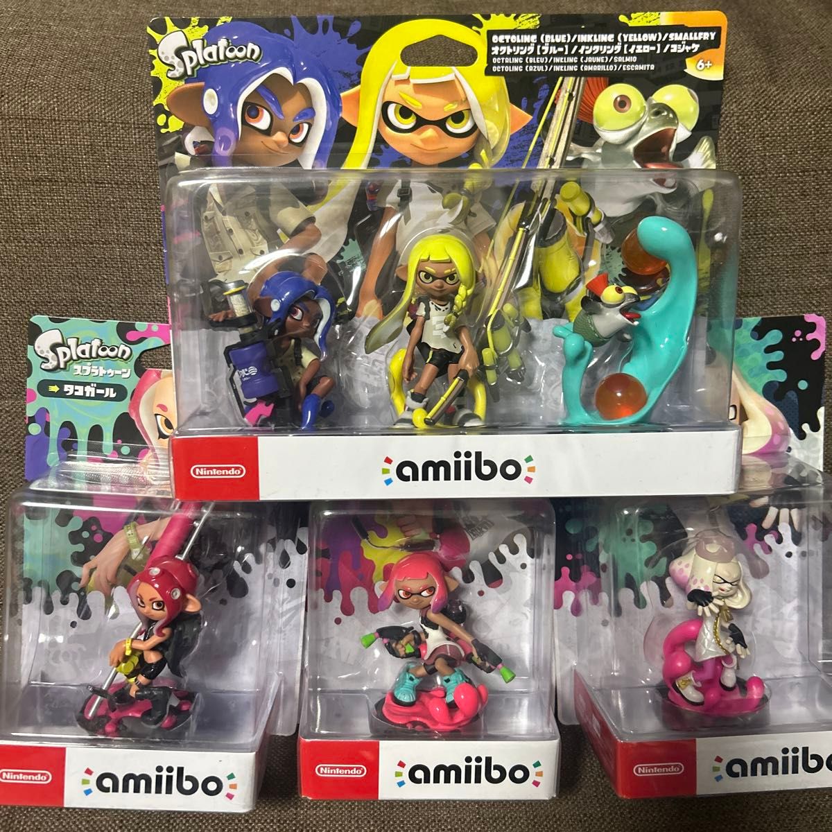 amiibo スプラトゥーン　 ガール ネオンピンク ヒメ　タコガール　 インクリング コジャケ　オクトリング　6体セット　新品