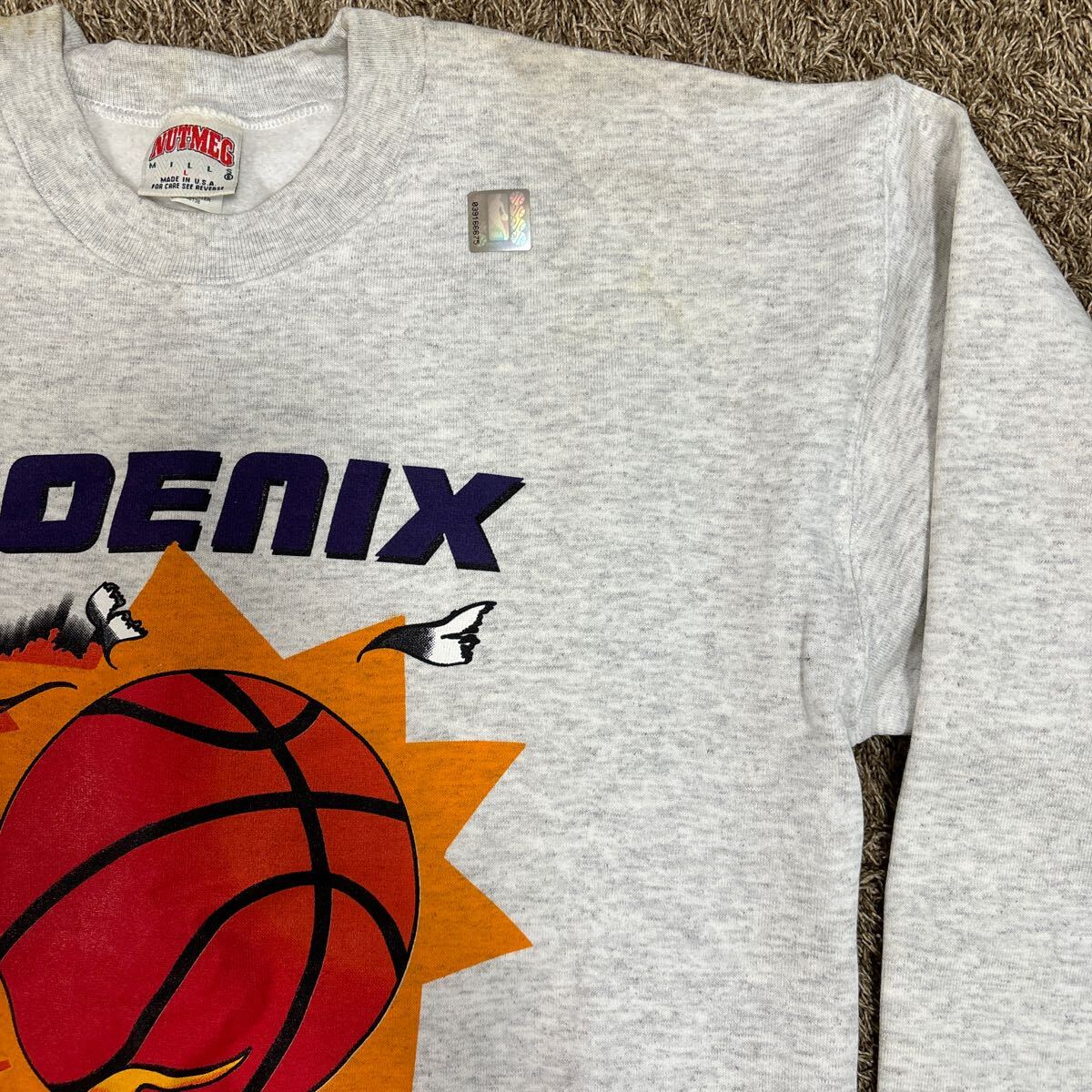 【新品】フェニックスサンズ 90's スウェット トレーナー 白 Lサイズ  裏起毛 NBA バスケットボール（Phoenix Suns）の画像3