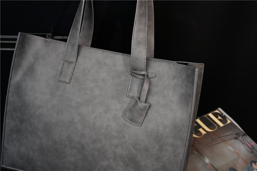  tote bag shoulder bag men's bag one shoulder bag diagonal .. high capacity leather bag largish pu leather handbag bag MAY884