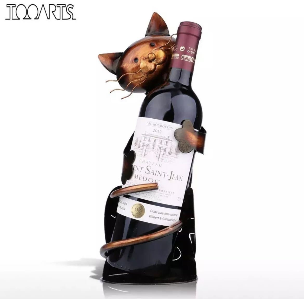 LHH921* cat type wine bottle holder wine rack interior cat cat equipment ornament objet d'art small articles ornament wine wine bottle holder 