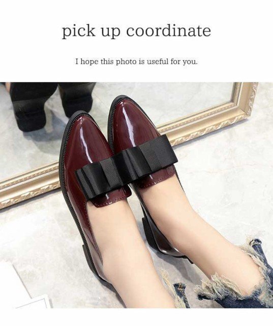  summer new work Loafer shoes shoes lady's fashion ..... low heel stylish going to school commuting new life wine 23cm MAY813