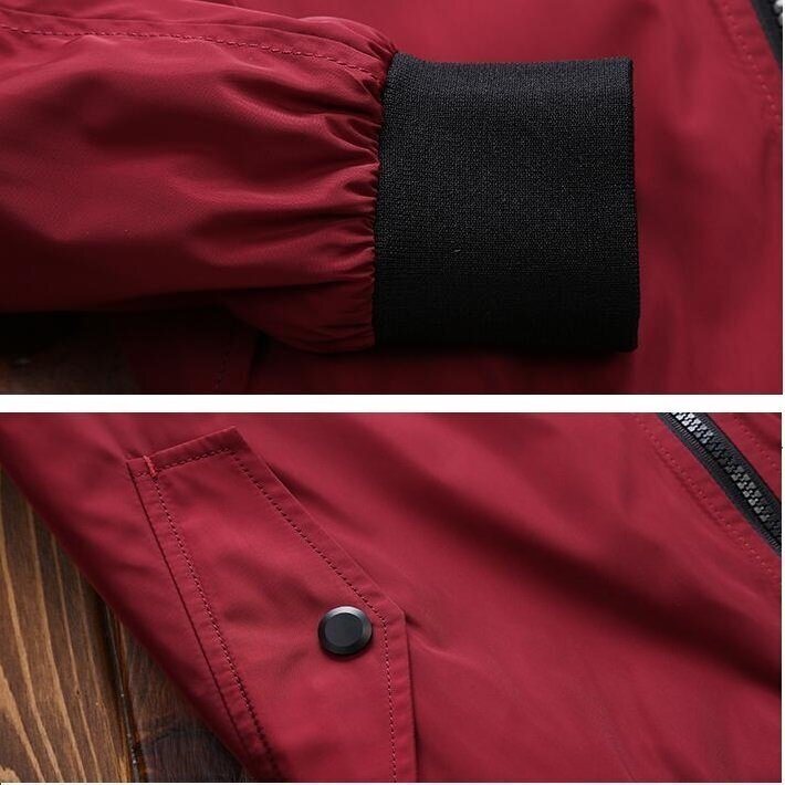 新品 ミリタリージャケット 薄手 スタジャン ブルゾン メンズ フライトジャケット ジャンパー アウター ★4色選択可/M~4XLサイズ LB519_画像9