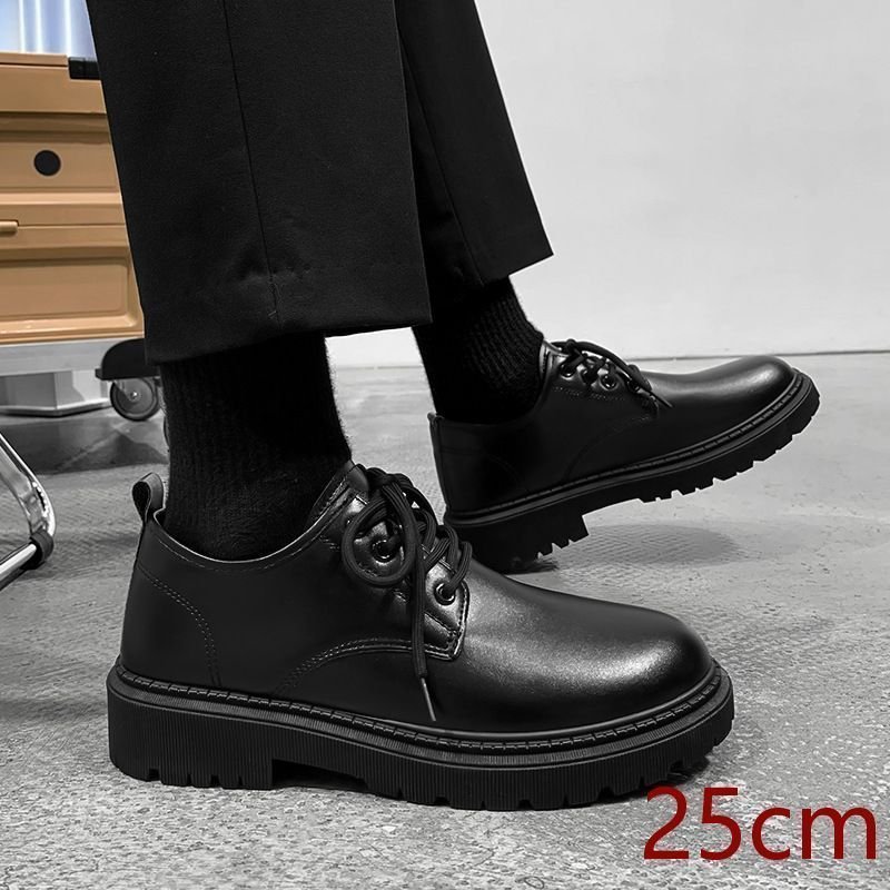 革靴 紐靴 メンズ カジュアル メンズシューズ 紳士靴 ビジネスシューズ ハイカット 防滑ソール オフィス PU革 25CM mzm557_画像1