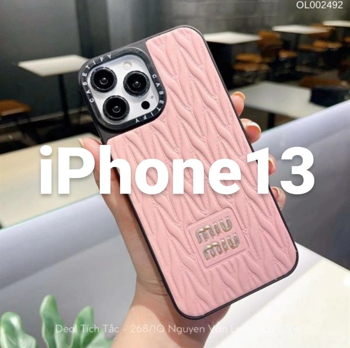 【ラスト1品】miumiu ミュウミュウ iPhone13 ケース ピンク casetify アップル Apple