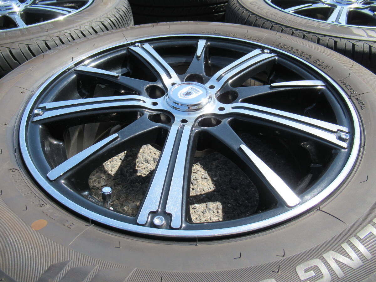 中古タイヤ☆195/60-16 195/60R16 セイバーリングSL201 2023年製 バリ山 ブラックポリッシュ 6.5J+42 114.3 5H セレナに☆_画像3