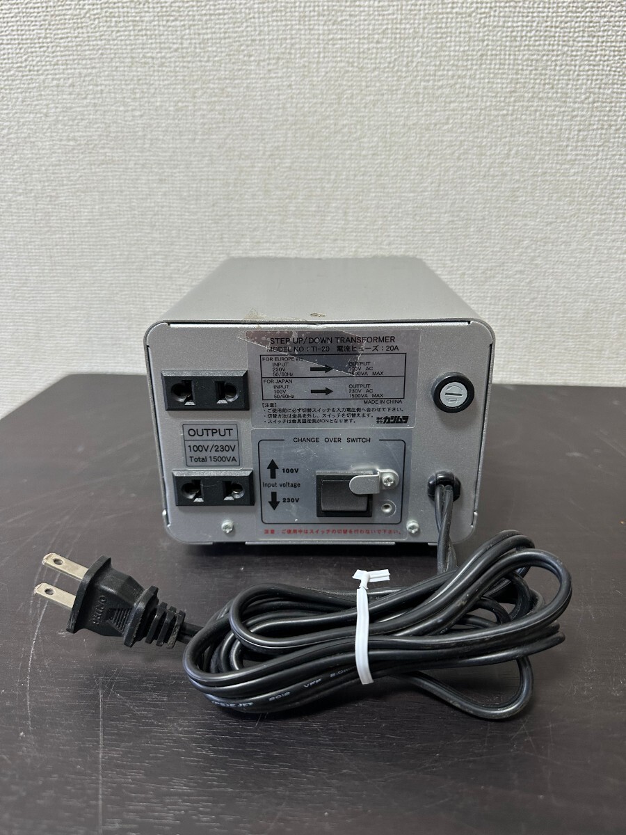 カシムラ トランスフィーバー　変圧器 220V-240V　簡易通電のみ確認　動作等は未確認_画像4