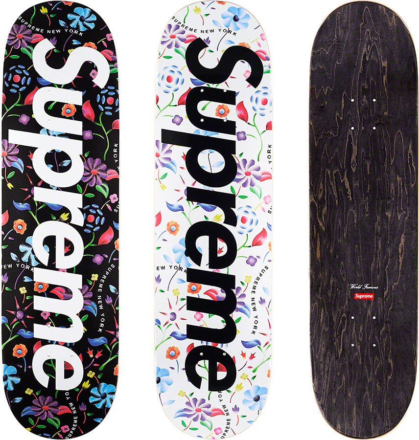 supreme floral skateboard デッキ スケートボード 2色セット_画像1