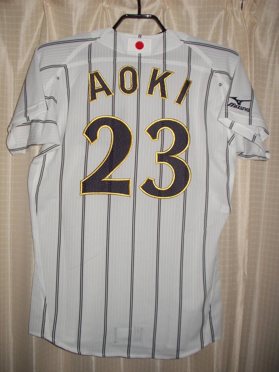 NPB　#23　青木宣親 選手　全日本　オーセンティックユニフォーム　ミズノプロ　未使用品_画像1