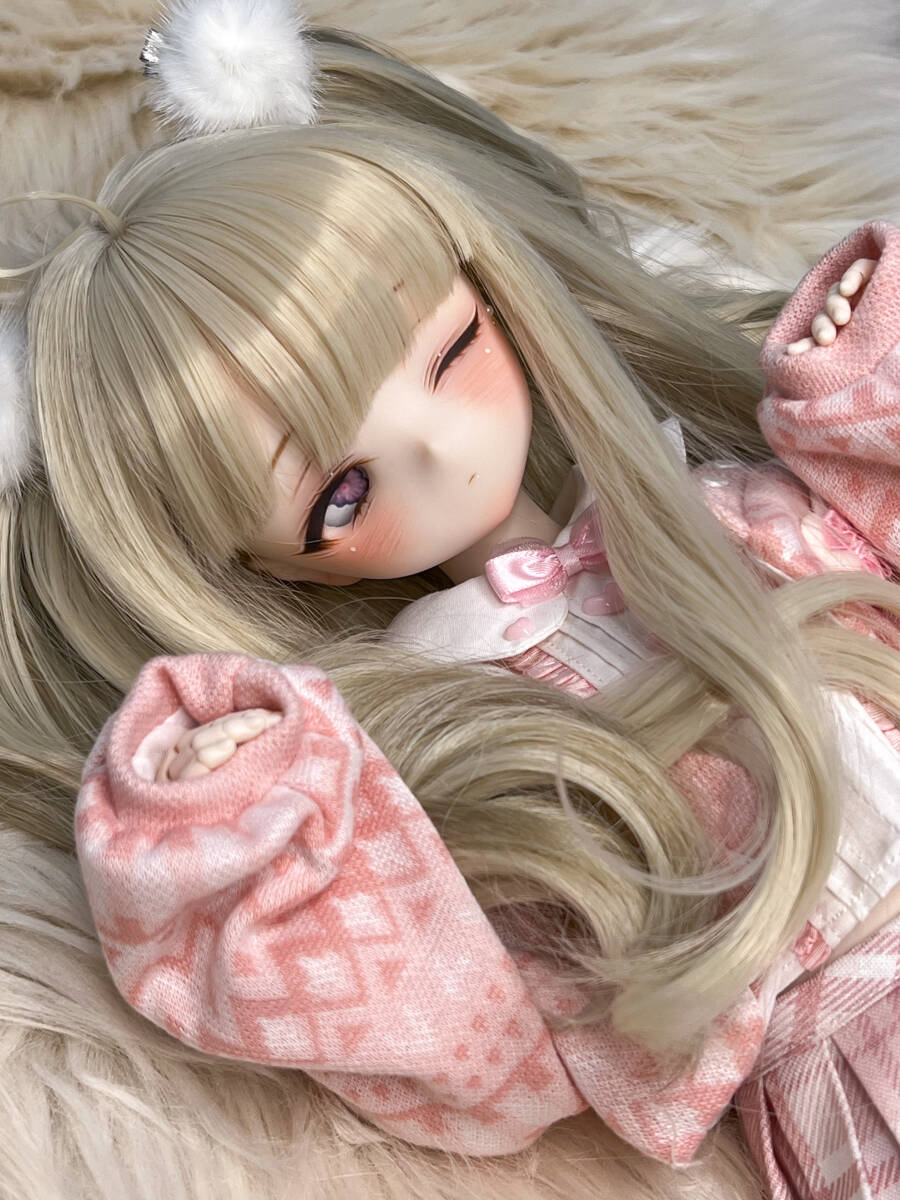 【△さんかく△】DDH-01 カスタムヘッド(アイ、ウィッグ、お洋服、ヘアアクセ、眼帯付）難ありの画像5