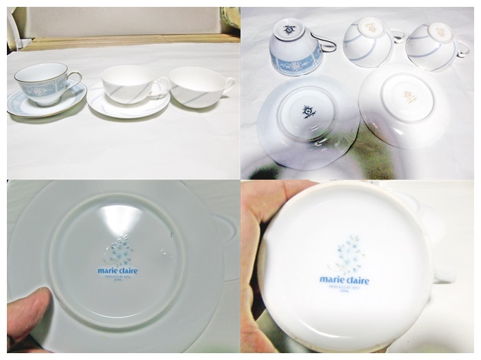 USED 洋食器 茶器セット 16個 GIVENCHY Noritake marie claire TRUSSARDI イギリス製 NIKKO カップアンドソーサー クリーマー 砂糖入れの画像9