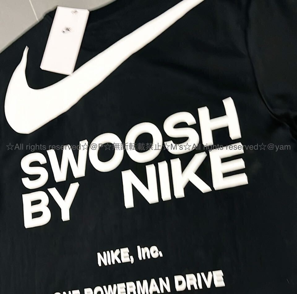 新品 ナイキ SWOOSH BY NIKE 上下セット スウッシュ ロゴ Tシャツ ジョガーパンツ セットアップ 黒 ブラック ［ 2XLサイズ ］_画像2