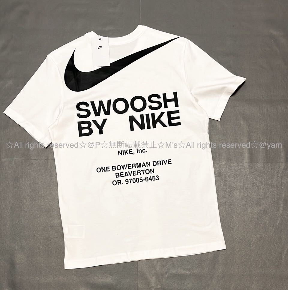 新品 ナイキ SWOOSH BY NIKE T-shirt スウッシュ ロゴ Tシャツ ブラック&ホワイト 黒 白 ［ Lサイズ ］ 2枚セット_画像6