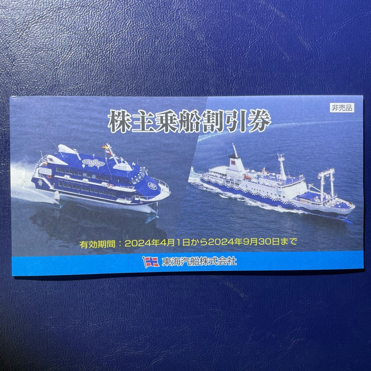 東海汽船 株主乗船割引券 株主優待 10枚綴りの画像1
