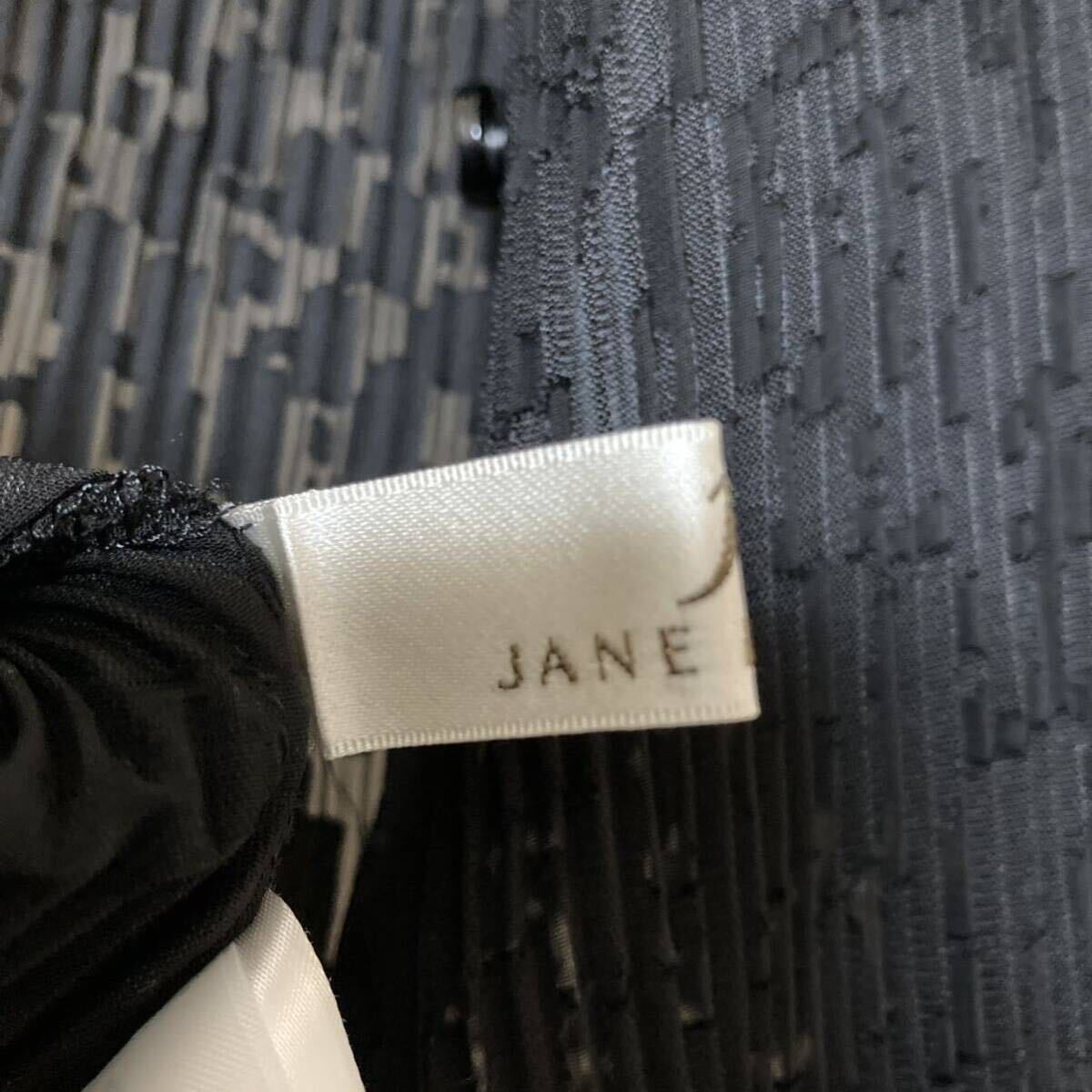 【美品】JANE MORE ジェーンモア 洗える スタンドカラー フリル プリーツ ブラウス Mサイズ ブラック レディース 立ち襟 日本製 オンワード_画像7