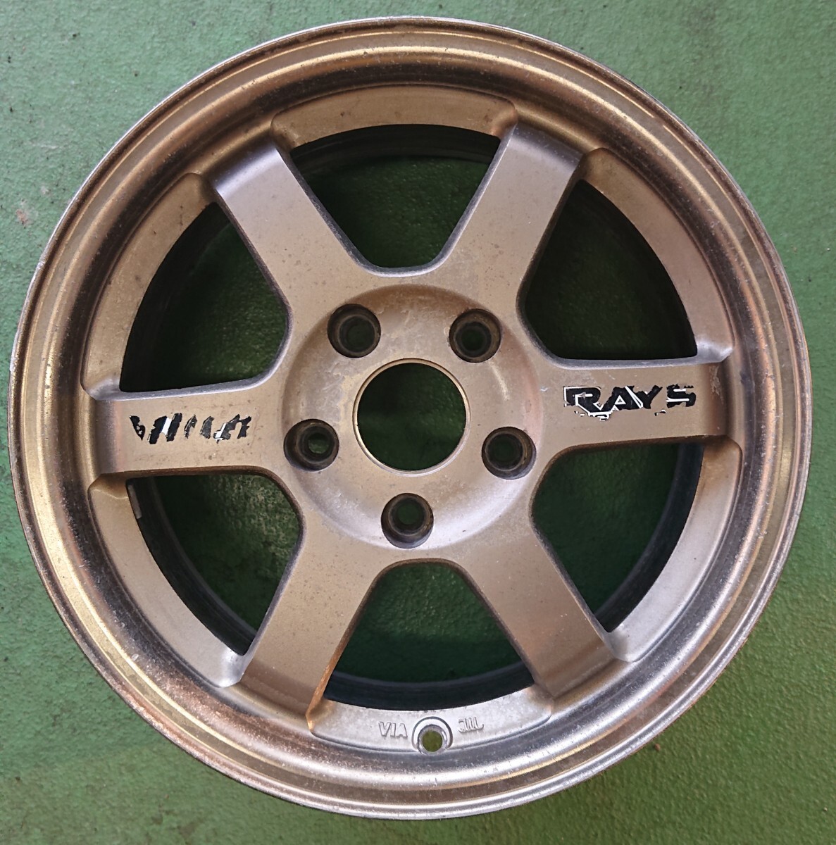 【中古】軽量アルミホイール RAYS レイズ TE37 ブロンズ 15×7 114.3 +35 （4本）_画像4