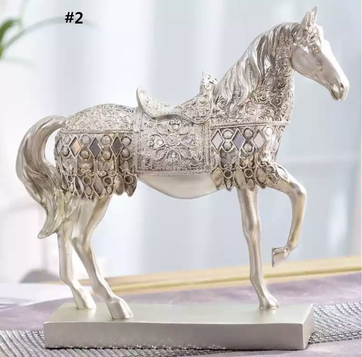 馬の置物 インテリア オーナメント オブジェ 置物 小物 装飾 リビングルーム 馬 雑貨 現代アート 動物2種類選択_画像3