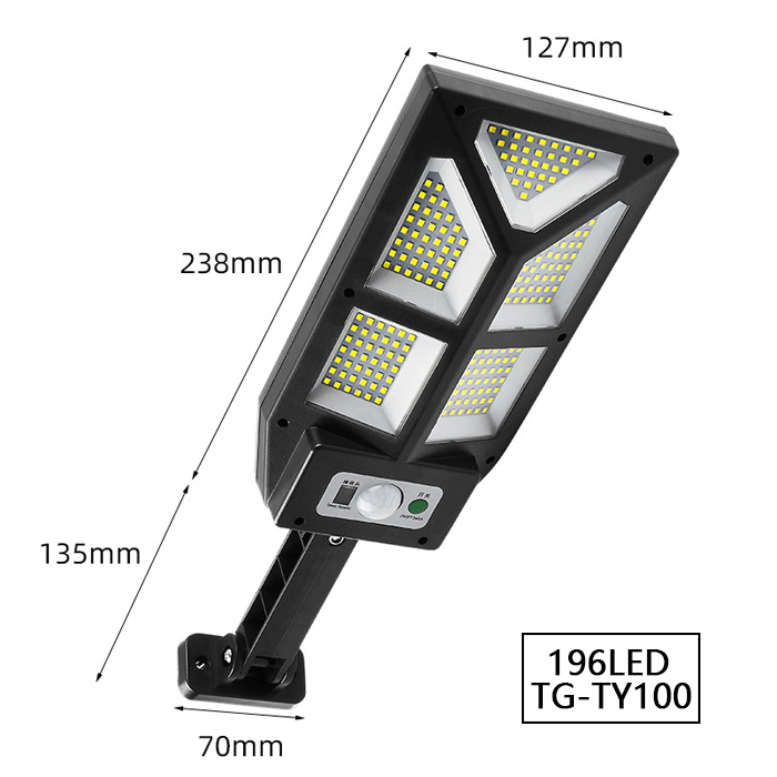  outdoors lighting person feeling sensor light waterproof TG-TY100 1 piece solar light wall. lamp 196LED surprise. lighting power super high luminance crime prevention light 