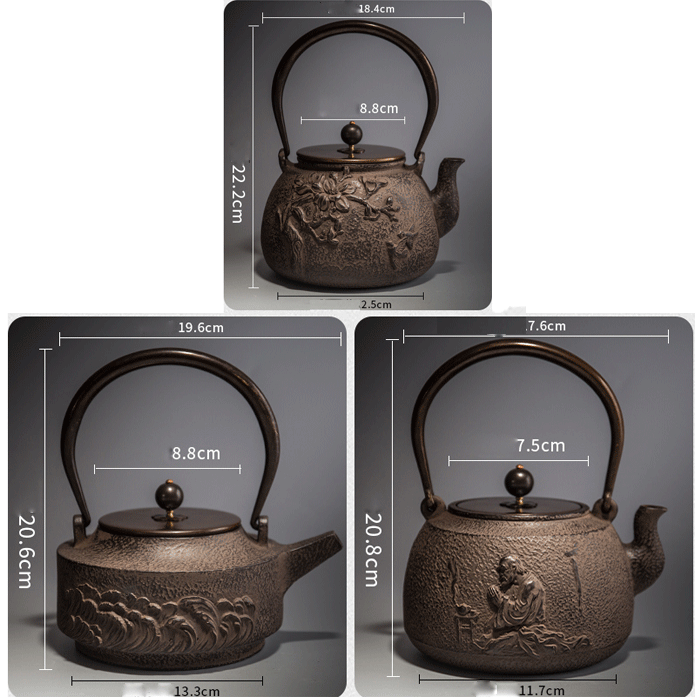 ☆茶道具 鋳鉄製 未塗装鉄器 提梁壺 高品質 大容量 ティーポット