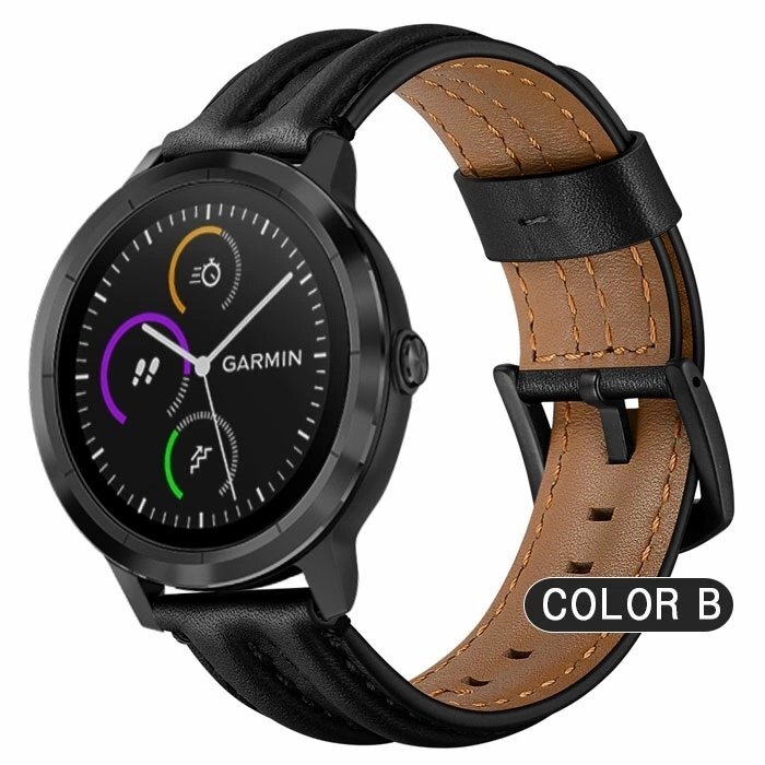 Garmin 20mm замена натуральная кожа водонепроницаемый . пот мягкий vivoactive 3 Garmin vivomove HR кожа производства ударопрочный . пот оборудован простой бизнес способ *4 выбор цвета /1