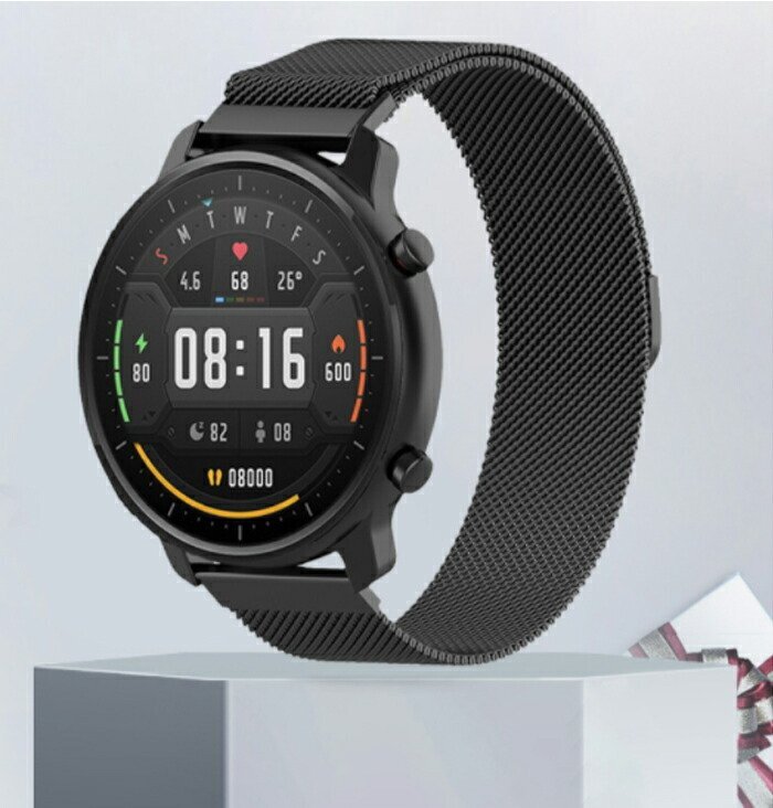 Xiaomi Mi Watchバンド 交換バンド ステンレス製 金属ベルト 4色可選 ミラネーゼループ 高級感 ビジネス風 装着簡単 ☆4色選択/1点_画像9