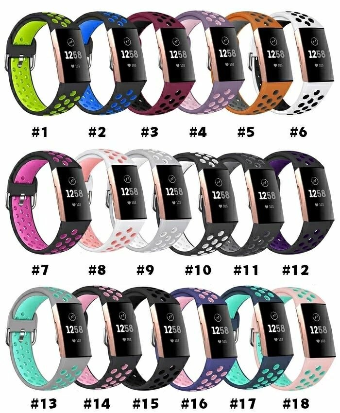 Fitbit Charge 3 Fitbit Charge4  поддержка  замена   спорт   лента  ремень   двойной   цвет   силиконовый   мягкий   Fit ... ☆... цвет /... форма  выбор /1 шт.  
