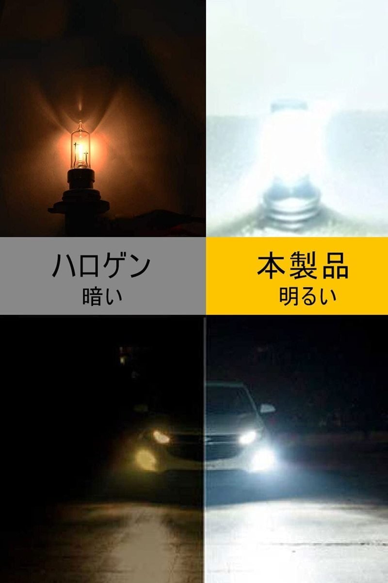 h3 led フォグランプ LEDヘッドライト h3 led フォグ 黄色 LEDフォグランプ イエロー ホワイト H3霧灯トラック車検対応2個入り（ホワイト）_画像5