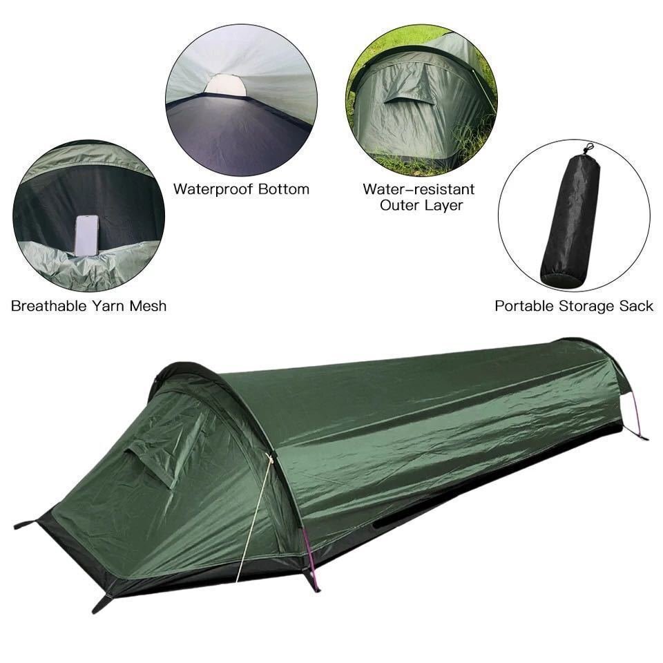 # camp tent travel back packing tent outdoors camp sleeping bag tent light weight outdoor one person for tent 