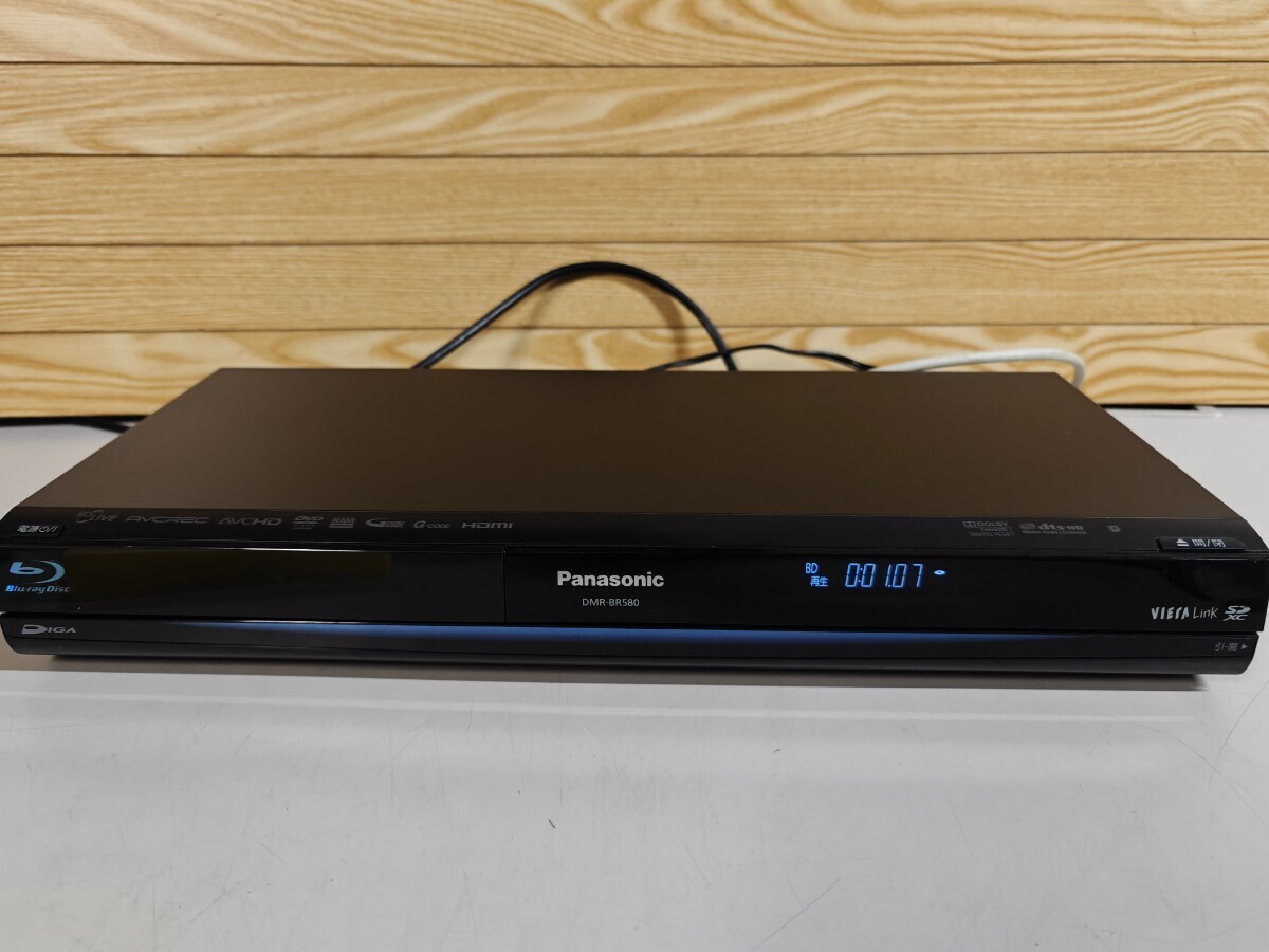 撤底整備 動作保証★500GB★10年★ Panasonic 【 DMR-BR580】フルハイビジョン10倍録画.ブルーレイレコーダー .リモコン 、HDMI付（3880）