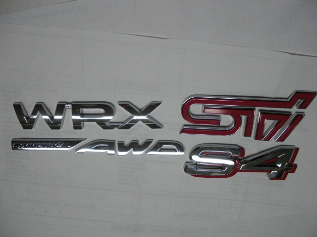 スバル純正 WRX 　STI　S4 エンブレム（送料無料）_画像1