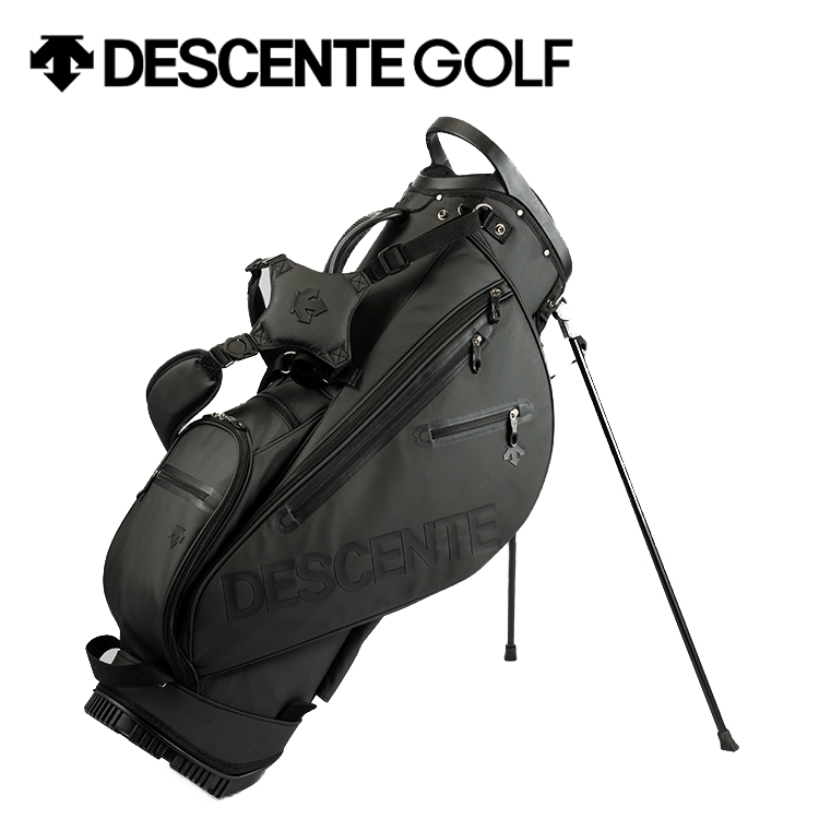 DESCENTE GOLF スタンド キャディバッグ 9型 DQBVJJ02【デサント】【ゴルフ】【スタンド式】【ブラック】【CaddyBag】_画像1