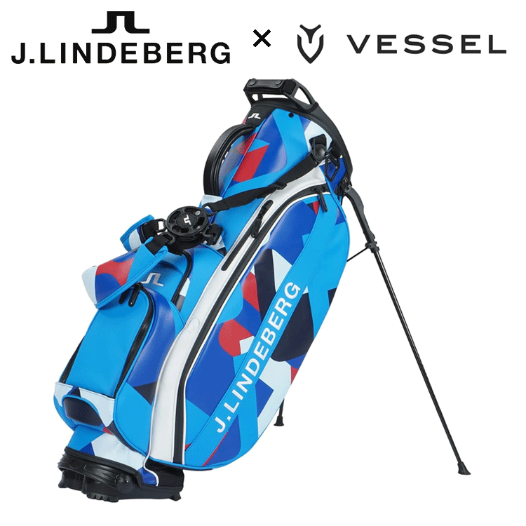 J.LINDEBERG × VESSEL 9.0型 スタンド式キャディバッグ 073-18401【Jリンドバーグ】【ヴェゼル】【ブリリアントブルー】【CaddyBag】