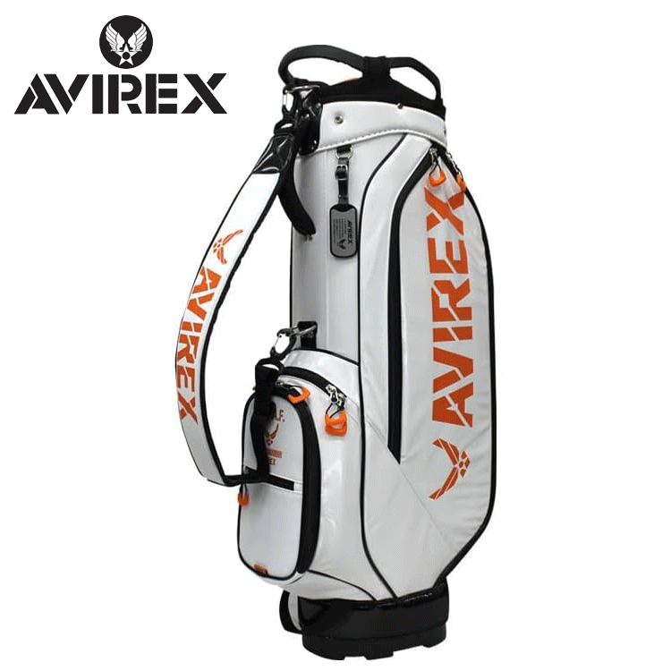 AVIREX GOLF 8.5型 キャディバッグ AVG2F-BA1【アヴィレックス】【ゴルフ】【カートタイプ】【WHT】【CaddyBag】
