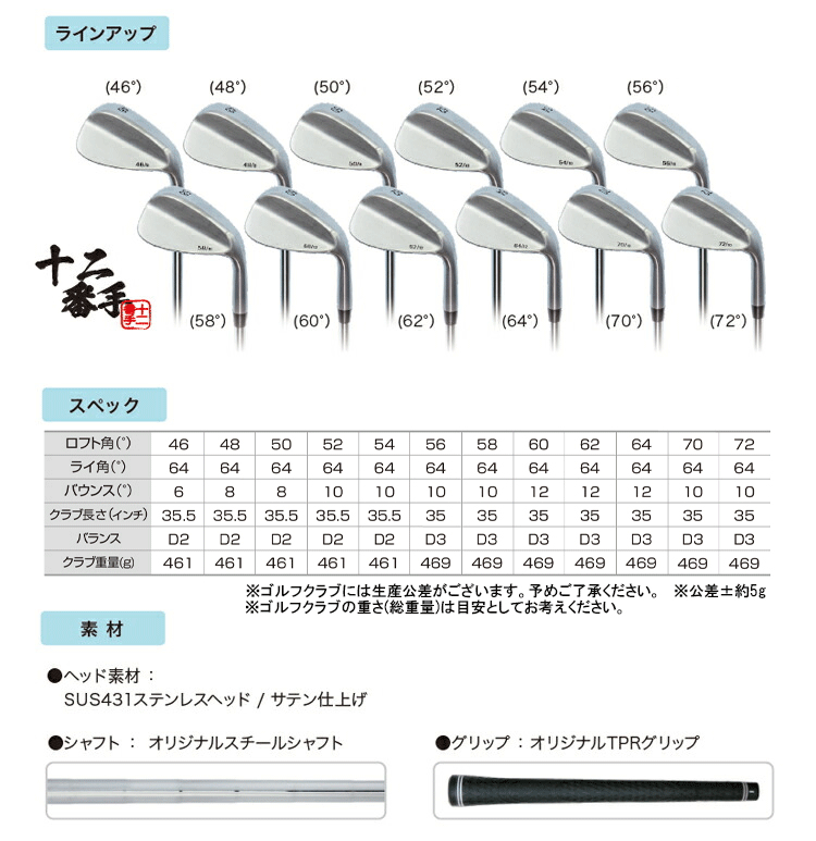 無刻印 ウェッジ 2本セット 【12番手から選択可能】【組み合わせ自由】【ルール適合】【ノーロゴ】【無印】【スチールシャフト】_画像4