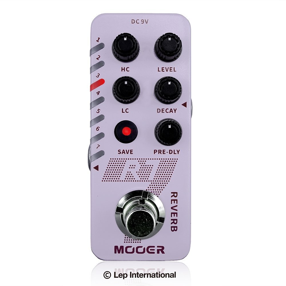 最落無し! Mooer　R7　/ a44584　ミニサイズに7種類のリバーブエフェクトを収録！機能的なリバーブエフェクトペダル　1円_画像1