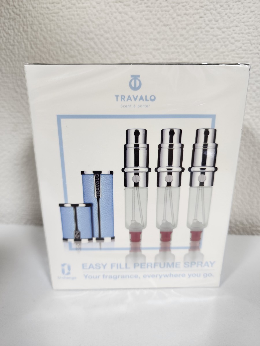 【TRAVALO】MILANO SPRAY SET 香水 スプレー アトマイザー レフィル 3本セット フレグランス☆未開封☆約5ml容量♪ブルー♪複数個数_画像1