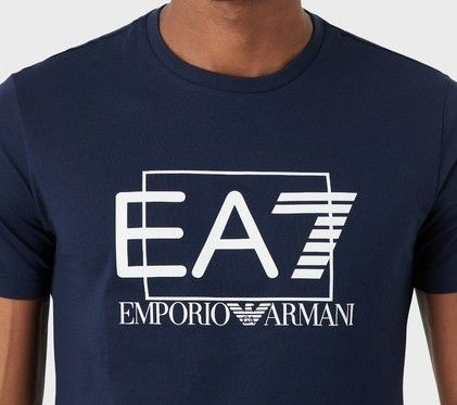 エンポリオ アルマーニ EA7 Visib Tシャツ ピマコットン製 ネイビーS