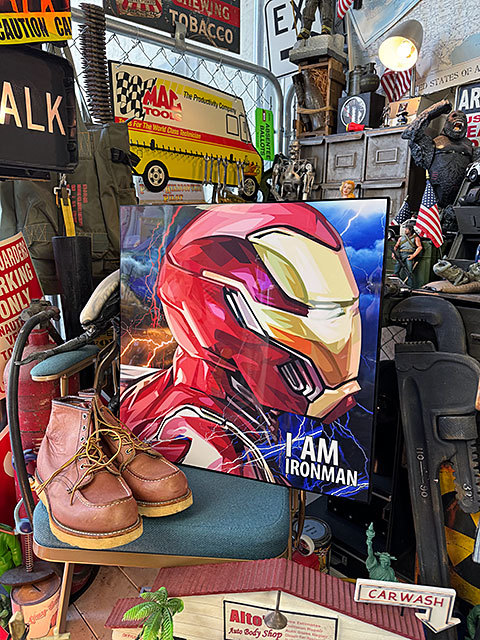 デカサイズ　Lサイズ　51cm　アイアンマン　ポップアートフレーム　（I AM IRONMAN） ■ アメリカン雑貨 アメリカ雑貨