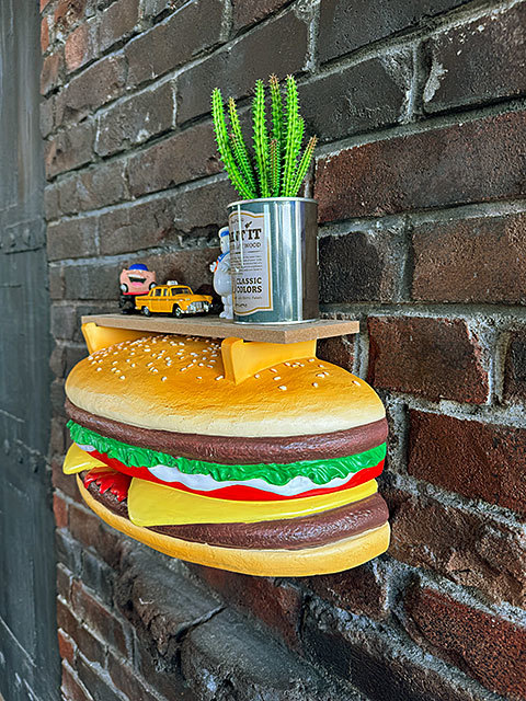 ハンバーガー　シェルフ　壁掛け＆平置き ■ アメリカン雑貨 アメリカ雑貨_画像4