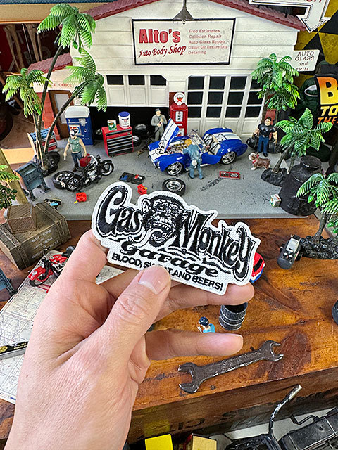  gas Monkey garage badge ( Logo / white / horizontal ) # american miscellaneous goods America miscellaneous goods 