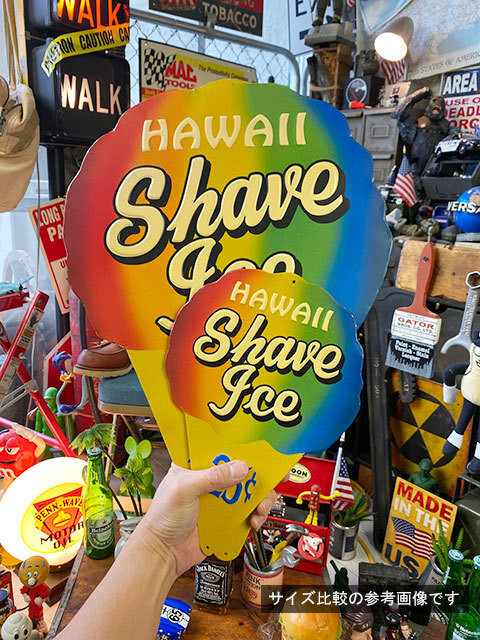 ハワイアン　シェイブアイス　エンボス　ティンサイン　Sサイズ ■ アメリカン雑貨 アメリカ雑貨_画像9