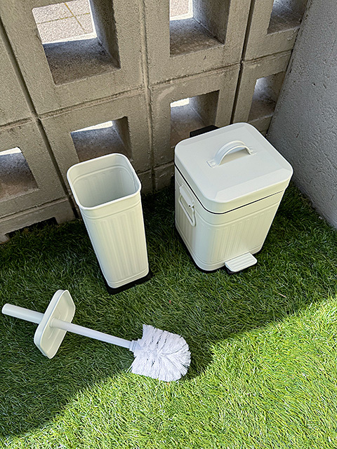garuba квадратное мусорка 3L размер & туалет щетка ... комплект ( коврик белый )