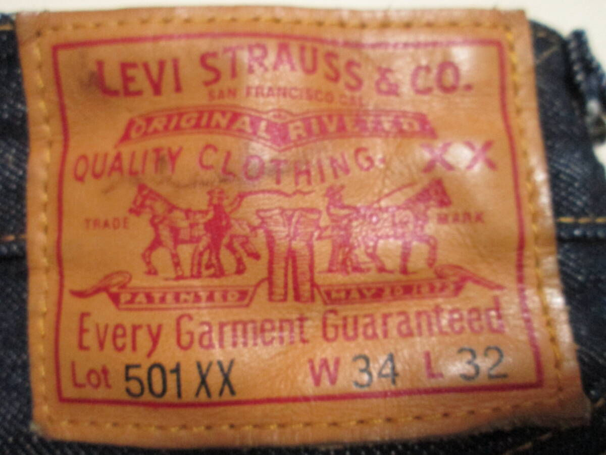 濃紺 極上 リーバイス LEVI'S 501XX 47501 47501-0117 アメリカ製 W34 赤ミミ (LE-226) 37501 44501 55501 66501 54501 50155 50154 501_画像1