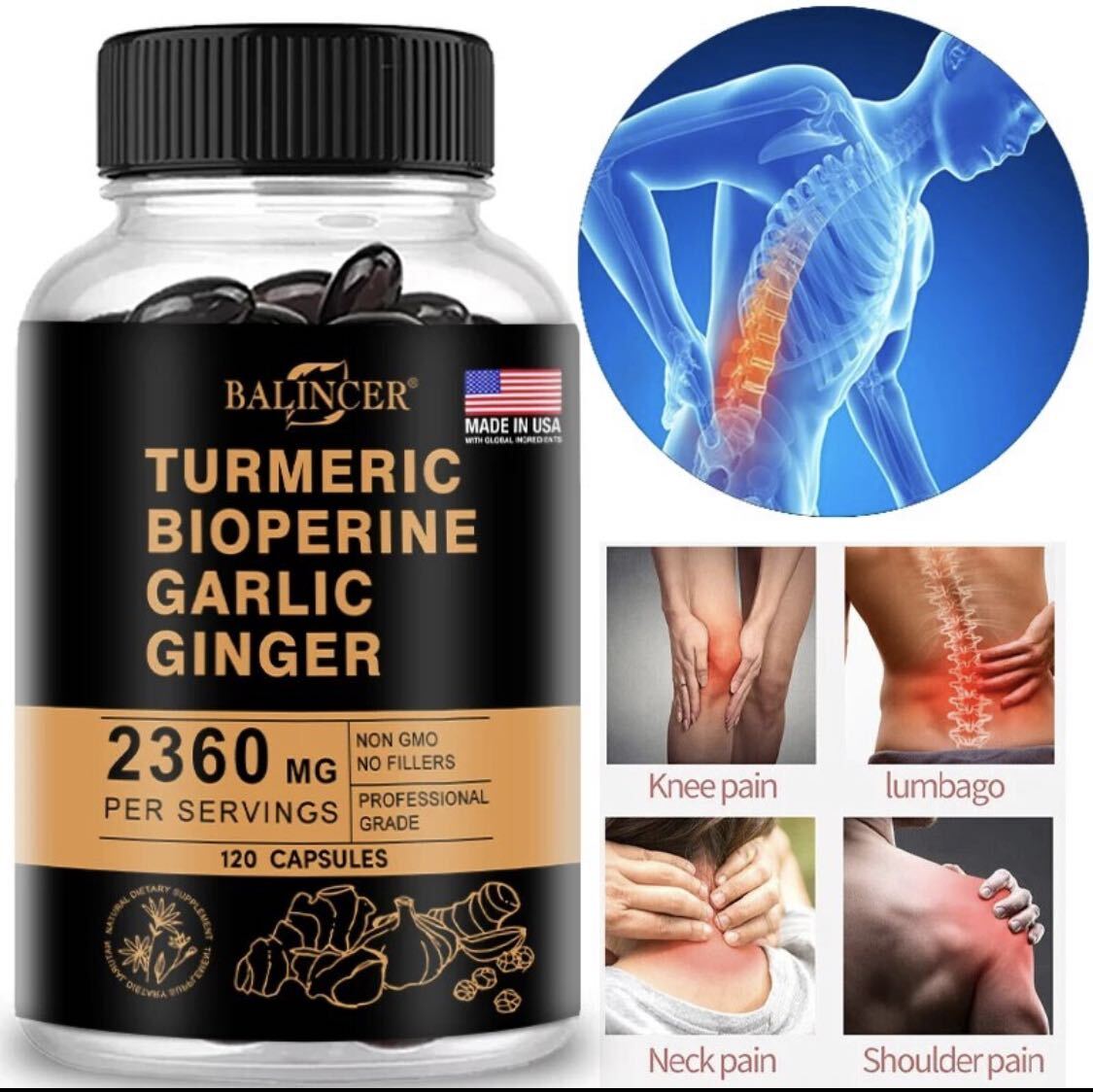  pepper,ta-melik, ginger garlic supplement nature 