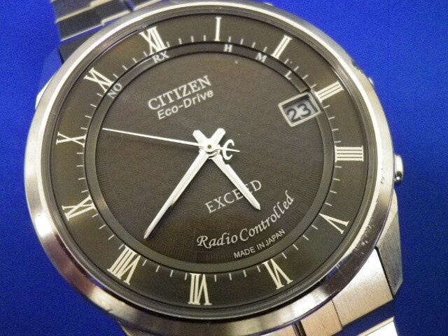 匿名配送 CITIZEN EXCEED シチズン エクシード H113-T009239 Eco-Drive エコドライブ 電波ソーラー 動作品_画像5