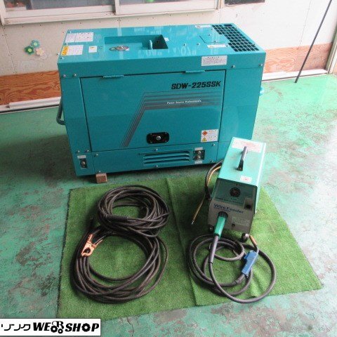 長野 デンヨー 溶接機 SDW-225SSK 防音型 15時間 ★美品★ セル 100V 直流 60Hz ディーゼル 電流調整器 炭酸ガスアーク_画像1