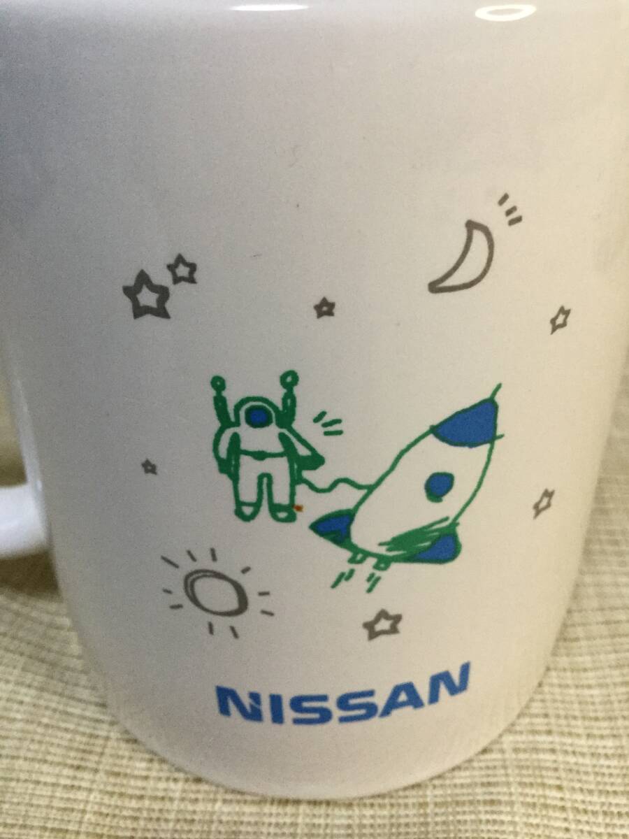 マグカップ NISSAN 宇宙飛行士 ★レトロ★ スペースシャトル 星 月 太陽 地球 日産,ニッサン コップ_画像8