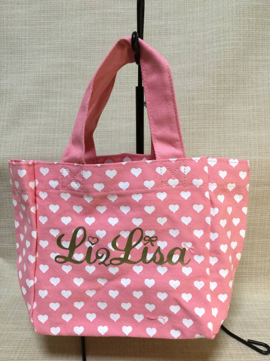 トートバッグ ハート ピンク 【LIZ LISA/リズリサ(？)】 ランチバッグ,ランチトート,弁当袋,かばん,鞄の画像1